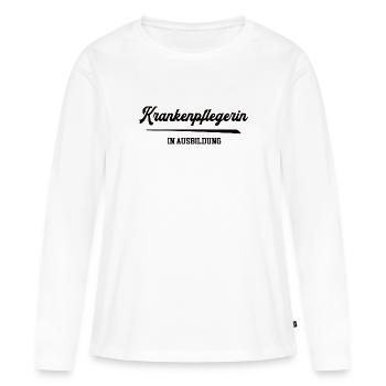 Krankenpflegerin Ausbildung Krankenpflege Pfleger - Frauen Premium Bio Langarmshirt - Weiß - Vorne - Julia (174cm)
