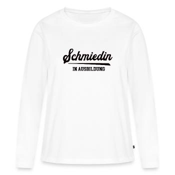 Schmiedin In Ausbildung Azubi Lehre Schmiede - Frauen Premium Bio Langarmshirt - Weiß - Vorne - Julia (174cm)