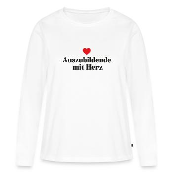 Auszubildende mit Herz Danke Azubi Lehrling Beste - Frauen Premium Bio Langarmshirt - Weiß - Vorne - Julia (174cm)