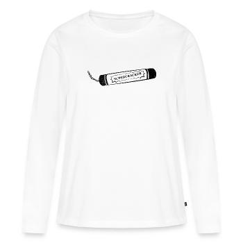 Pyro Allumeurs pyro - T-shirt manches longues Premium bio Femme - blanc - Devant - Julia (174cm)