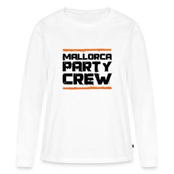 Mallorca Party Crew - T-shirt manches longues Premium bio Femme - blanc - Devant - Julia (174cm)