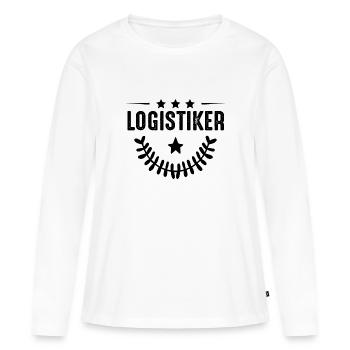 Métier de logisticien - T-shirt manches longues Premium bio Femme - blanc - Devant - Julia (174cm)