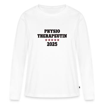 Physio Therapeutin Physiotherapie Krankengymnastik - Frauen Premium Bio Langarmshirt - Weiß - Vorne - Julia (174cm)
