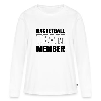 Équipe de basket-ball - T-shirt manches longues Premium bio Femme - blanc - Devant - Julia (174cm)
