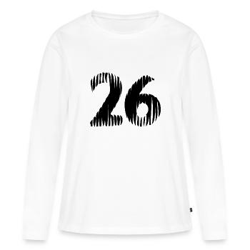 26 number jersey - Women's Premium Organic Long Sleeve Shirt - white - Front - Julia (174cm)