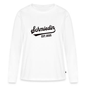 Schmiedin 2025 Beruf Schmied Schmiede Frauen Azubi - Frauen Premium Bio Langarmshirt - Weiß - Vorne - Julia (174cm)
