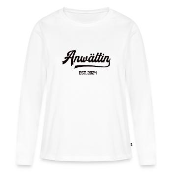 Anwältin 2024 Juristin Anwaeltin Studentin Jura - Frauen Premium Bio Langarmshirt - Weiß - Vorne - Julia (174cm)