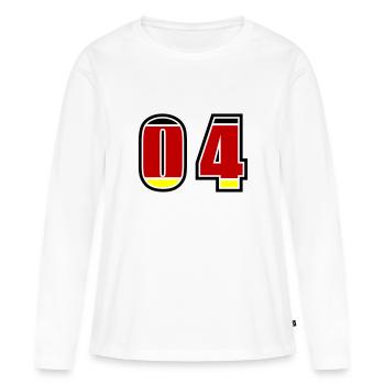 4 Number Germany Jersey - Women's Premium Organic Long Sleeve Shirt - white - Front - Julia (174cm)