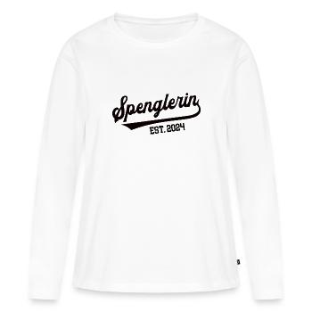 Spenglerin 2024 Beruf Spenglerei Meisterin Azubi - Frauen Premium Bio Langarmshirt - Weiß - Vorne - Julia (174cm)