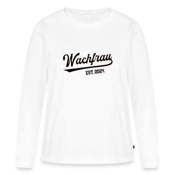 Wachfrau 2024 Beruf Security Sicherheit Wachdienst - Frauen Premium Bio Langarmshirt - Weiß - Vorne - Julia (174cm)