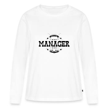 Manager Beruf - Frauen Premium Bio Langarmshirt - Weiß - Vorne - Julia (174cm)