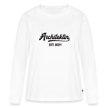 Architektin Architektur Studentin Abschluss 2024 - Frauen Premium Bio Langarmshirt - Weiß - Vorne - Julia (174cm)
