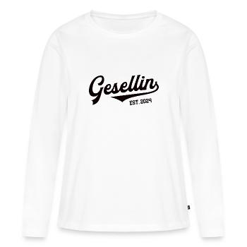 Gesellin 2024 Gesellenprüfung Ausbildung Azubi - Frauen Premium Bio Langarmshirt - Weiß - Vorne - Julia (174cm)