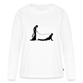 Hochzeit Brautpaar Leine - Frauen Premium Bio Langarmshirt - Weiß - Vorne - Julia (174cm)