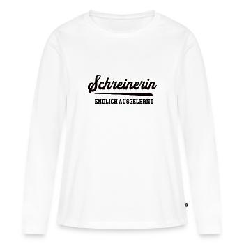 Schreinerin Ausbildung Bestanden Azubi Schreiner - Frauen Premium Bio Langarmshirt - Weiß - Vorne - Julia (174cm)