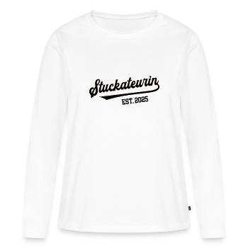 Stuckateurin 2025 Beruf Stuckateur Frauen Kollegin - Frauen Premium Bio Langarmshirt - Weiß - Vorne - Julia (174cm)