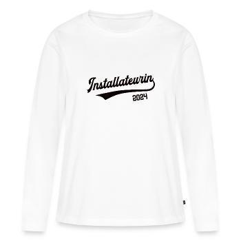 Installateurin 2024 Beruf Anlagemechanikerin - Frauen Premium Bio Langarmshirt - Weiß - Vorne - Julia (174cm)