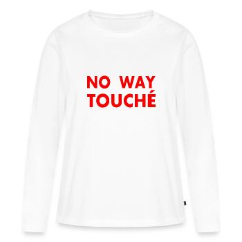 No way touché - Frauen Premium Bio Langarmshirt - Weiß - Vorne - Julia (174cm)