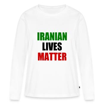 Iranian lives matter - T-shirt manches longues Premium bio Femme - blanc - Devant - Julia (174cm)