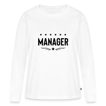 Manager Beruf - Frauen Premium Bio Langarmshirt - Weiß - Vorne - Julia (174cm)