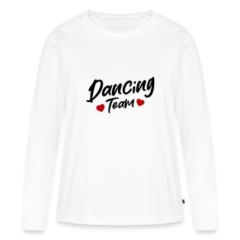 Dancing Team - Frauen Premium Bio Langarmshirt - Weiß - Vorne - Julia (174cm)