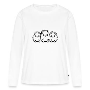 Hérisson Mignon Mignon Bébé - T-shirt manches longues Premium bio Femme - blanc - Devant - Julia (174cm)