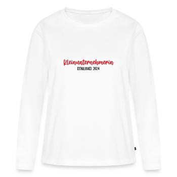 Unternehmerin 2024 Kleingewerbe Chefin Startup - Frauen Premium Bio Langarmshirt - Weiß - Vorne - Julia (174cm)
