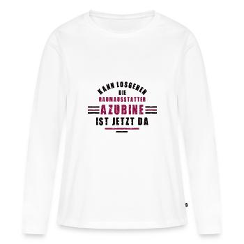 Azubine Raumausstatter Lehre Ausbildung Dekorateur - Frauen Premium Bio Langarmshirt - Weiß - Vorne - Julia (174cm)