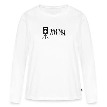 Blitzer autoroute vitesse pneu tuning - T-shirt manches longues Premium bio Femme - blanc - Devant - Julia (174cm)