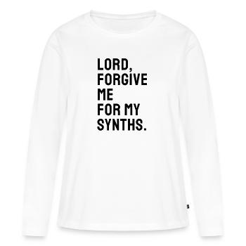 Synth Techno Electro musik geschenk - Frauen Premium Bio Langarmshirt - Weiß - Vorne - Julia (174cm)