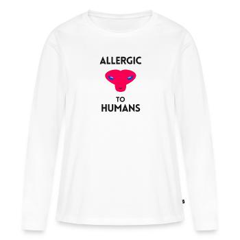 OVNI humain de l'espace extraterrestre - T-shirt manches longues Premium bio Femme - blanc - Devant - Julia (174cm)