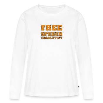 Liberté d’expression politique vote parti censure demo - T-shirt manches longues Premium bio Femme - blanc - Devant - Julia (174cm)