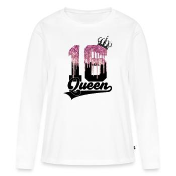 SWEET 16 REINE 16ÈME ANNIVERSAIRE 2006 - T-shirt manches longues Premium bio Femme - blanc - Devant - Julia (174cm)