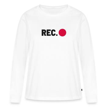 camera photographer objective film subject cameraman - Women's Premium Organic Long Sleeve Shirt - white - Front - Julia (174cm)