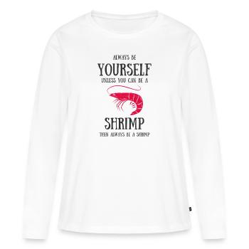 Crevettes Crevettes aquarium languste cadeau crabe - T-shirt manches longues Premium bio Femme - blanc - Devant - Julia (174cm)