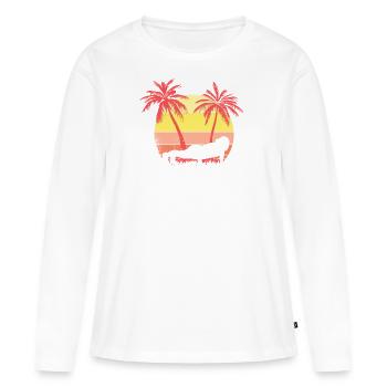 Push Up Cross Training Girl Sunset Sunset Sunset - T-shirt manches longues Premium bio Femme - blanc - Devant - Julia (174cm)