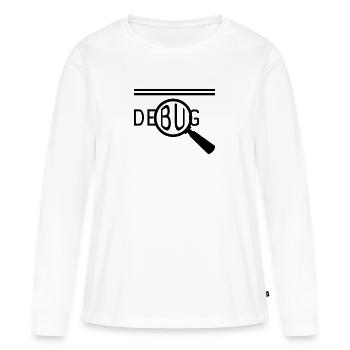 programmeur Dev nerd php c c debug coding coder - T-shirt manches longues Premium bio Femme - blanc - Devant - Julia (174cm)