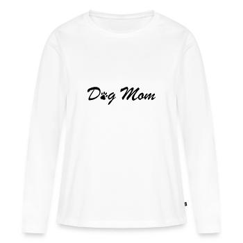 DOG MOM - Women's Premium Organic Long Sleeve Shirt - white - Front - Julia (174cm)