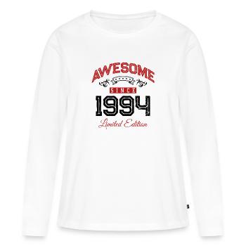 1994 awesome since - Frauen Premium Bio Langarmshirt - Weiß - Vorne - Julia (174cm)