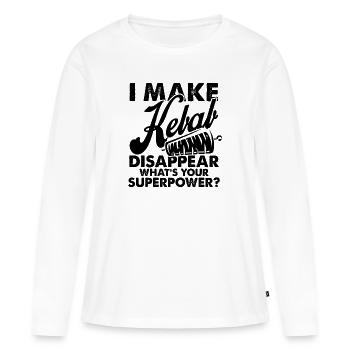 döner kebab - Frauen Premium Bio Langarmshirt - Weiß - Vorne - Julia (174cm)