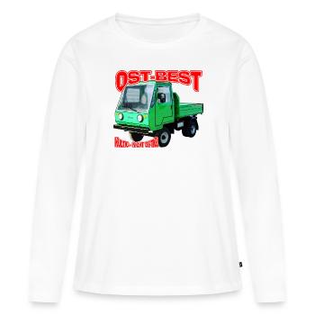Multicar M25 bunt - Frauen Premium Bio Langarmshirt - Weiß - Vorne - Julia (174cm)