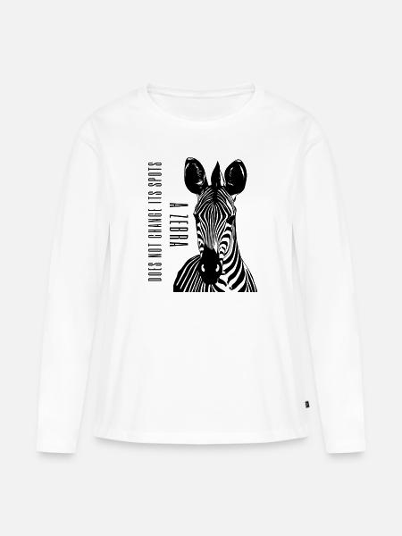 A Zebra Does Not Change Its Spots - Frauen Premium Bio Langarmshirt - Weiß