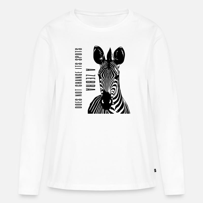 A Zebra Does Not Change Its Spots - Frauen Premium Bio Langarmshirt - Weiß