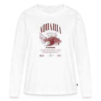 Rotfeuerfisch Marine Fish Keeper Moderne Streetwear - Frauen Premium Bio Langarmshirt - Weiß - Vorne - Julia (174cm)
