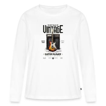 I'm Not Old I'm Vintage Retro 1958 Guitar - Women's Premium Organic Long Sleeve Shirt - white - Front - Julia (174cm)
