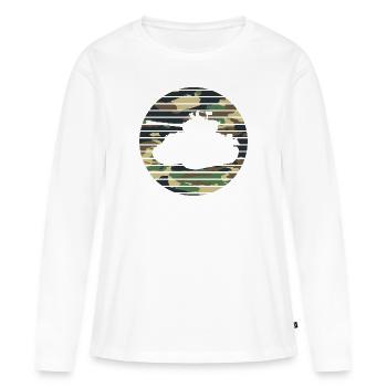 Tank retro camouflage tropical camouflage military army - Women's Premium Organic Long Sleeve Shirt - white - Front - Julia (174cm)