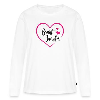 Brautjungfer Beste Freundin Danke Brautjungfern - Frauen Premium Bio Langarmshirt - Weiß - Vorne - Julia (174cm)