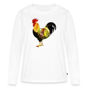 Coq - T-shirt manches longues Premium bio Femme - blanc - Devant - Julia (174cm)