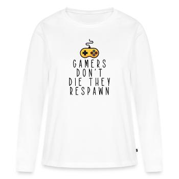 Gamer - Women's Premium Organic Long Sleeve Shirt - white - Front - Julia (174cm)