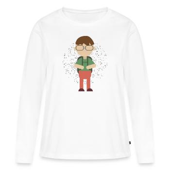 Geeks - Women's Premium Organic Long Sleeve Shirt - white - Front - Julia (174cm)